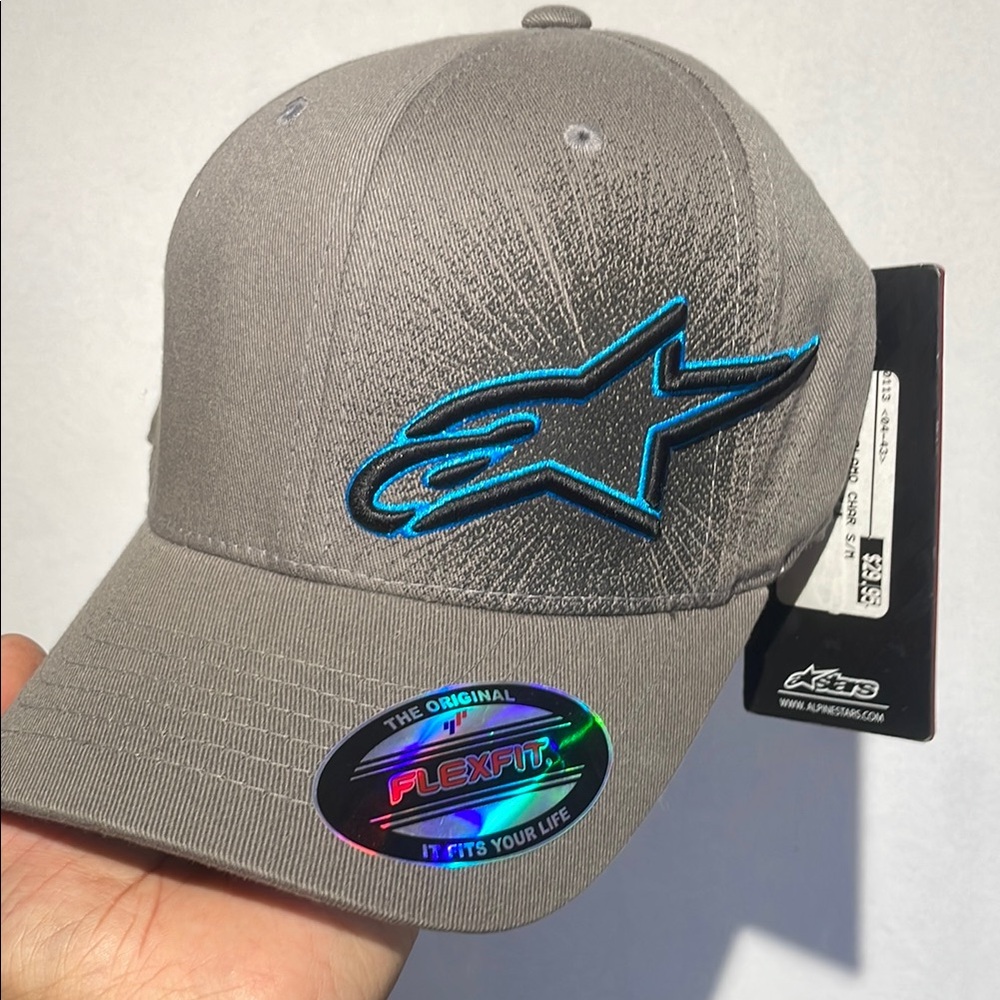 Alpinestars Gray Cap with Blue Logo